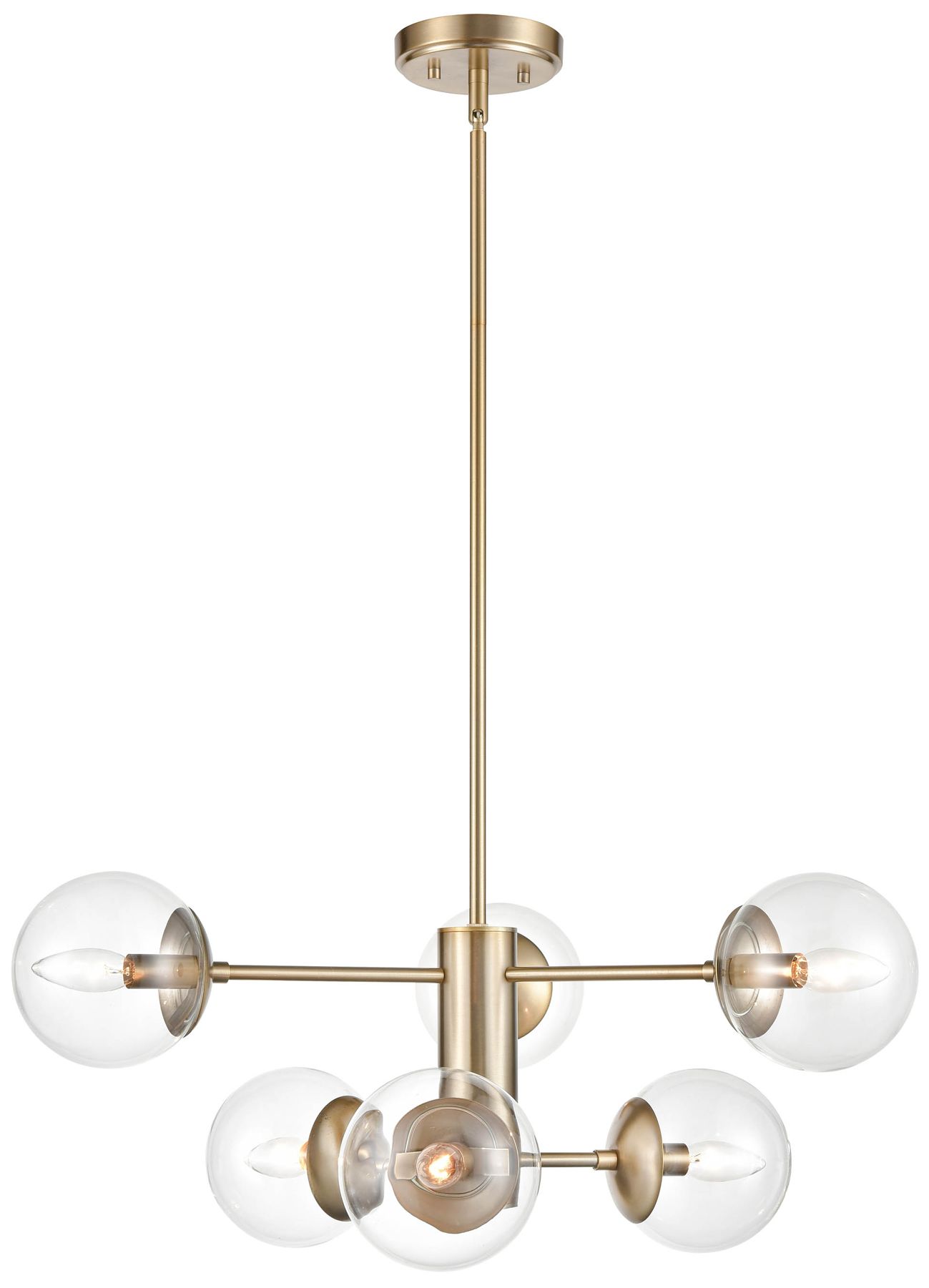 Image 2 Millennium Lighting Avell 6 Light Pendant Fixture in Modern Gold more views
