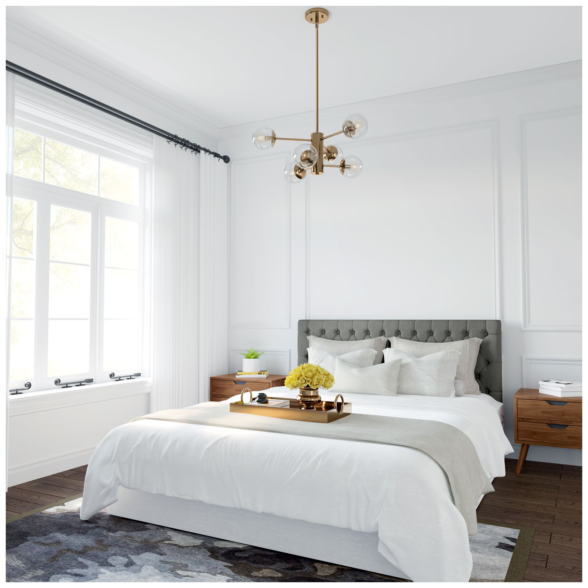 Image 6 Millennium Lighting Avell 6 Light Pendant Fixture in Modern Gold more views