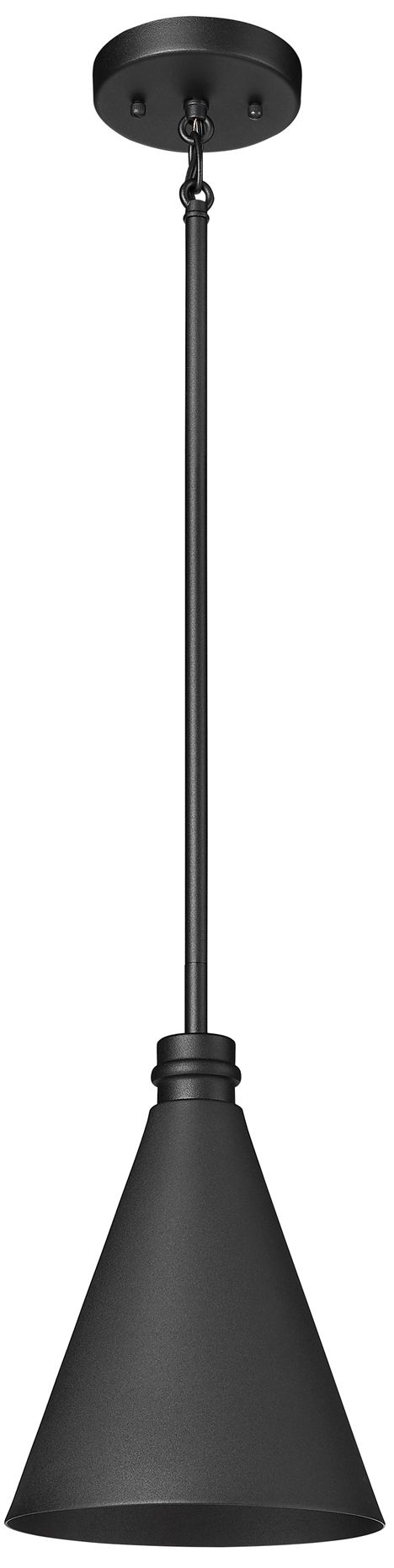 Image 4 Millennium Lighting Axston 1-Light Outdoor Pendant in Textured Black more views