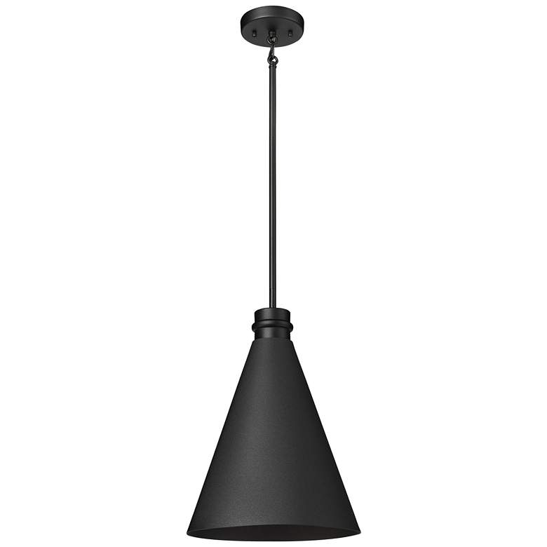 Image 1 Millennium Lighting Axston 1-Light Outdoor Pendant in Textured Black