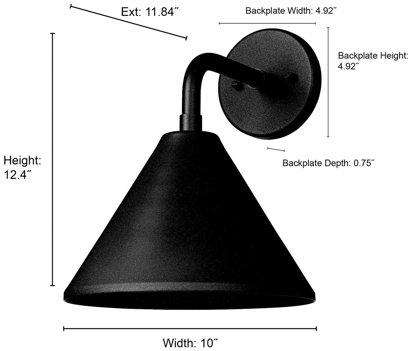 Image 7 Millennium Lighting Axston 1-Light Outdoor Wall Sconce in Textured Black more views