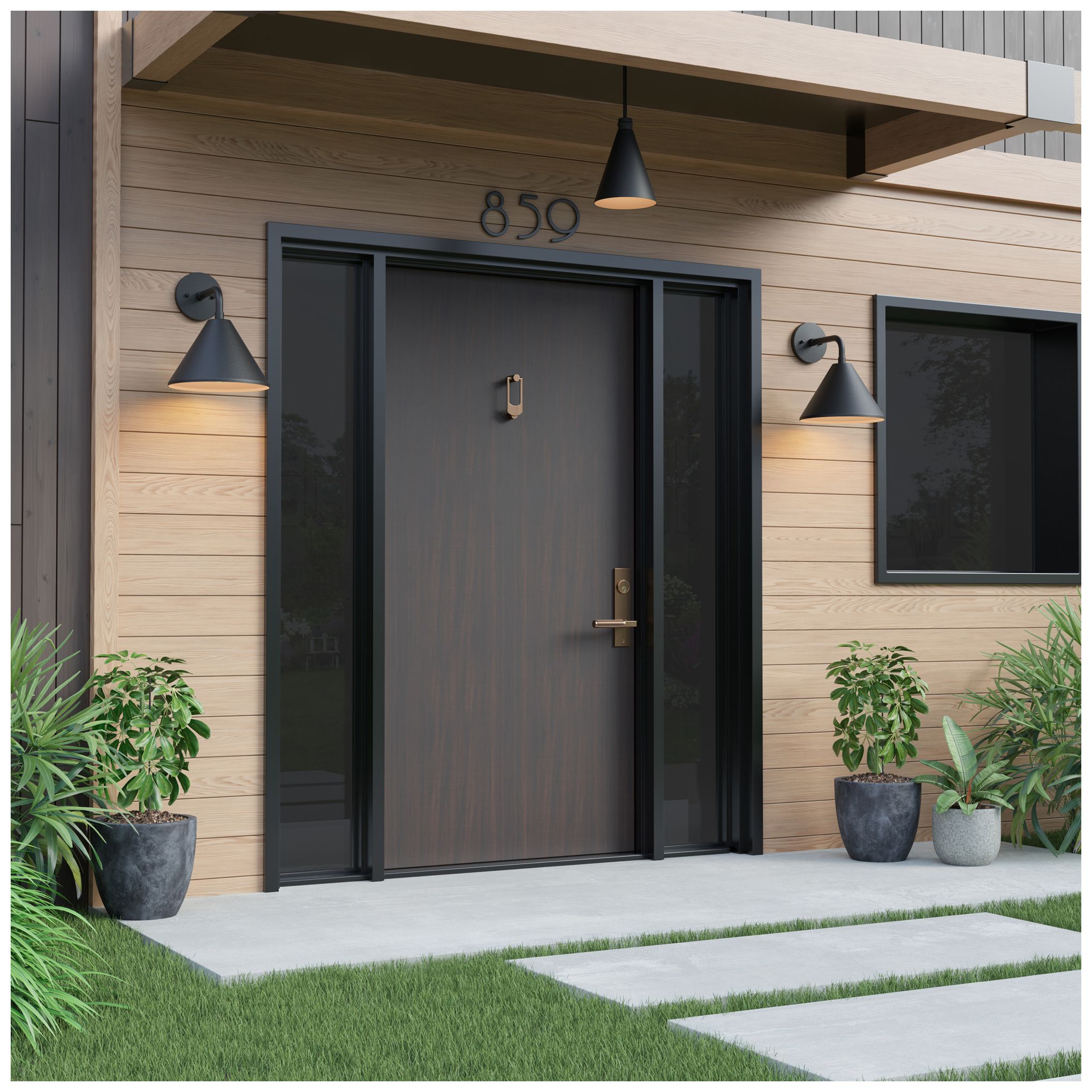 Millennium Lighting Axston 1-Light Outdoor Wall Sconce in Textured Black