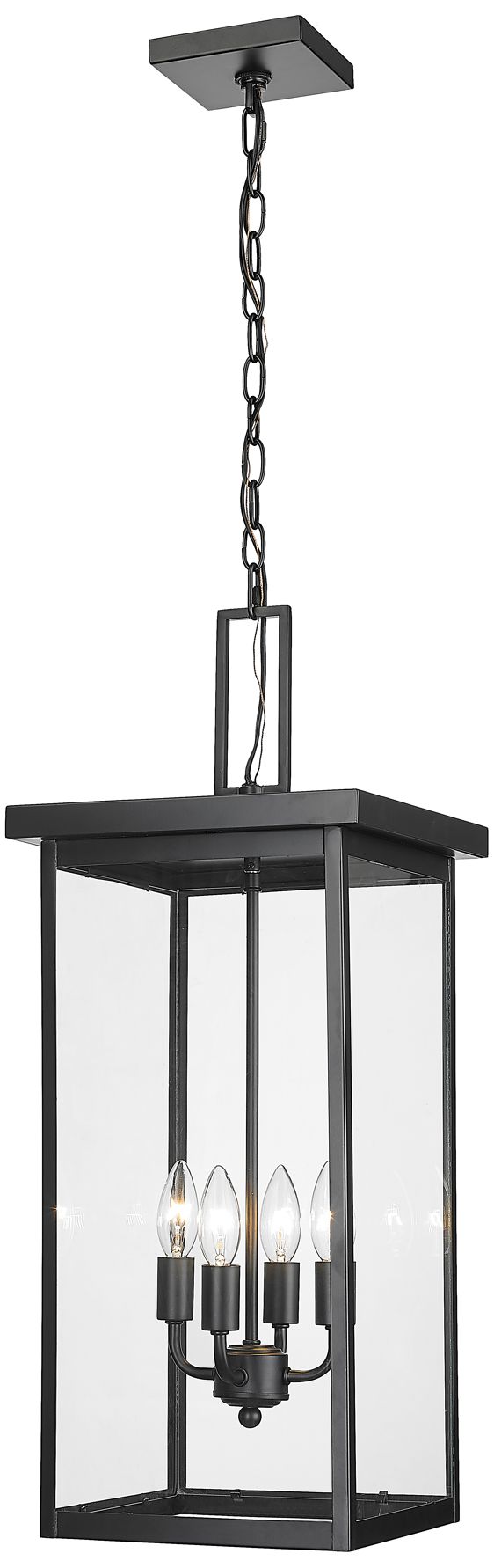 Image 3 Millennium Lighting Barkeley 4 Light 27 inch Outdoor Lantern Black more views