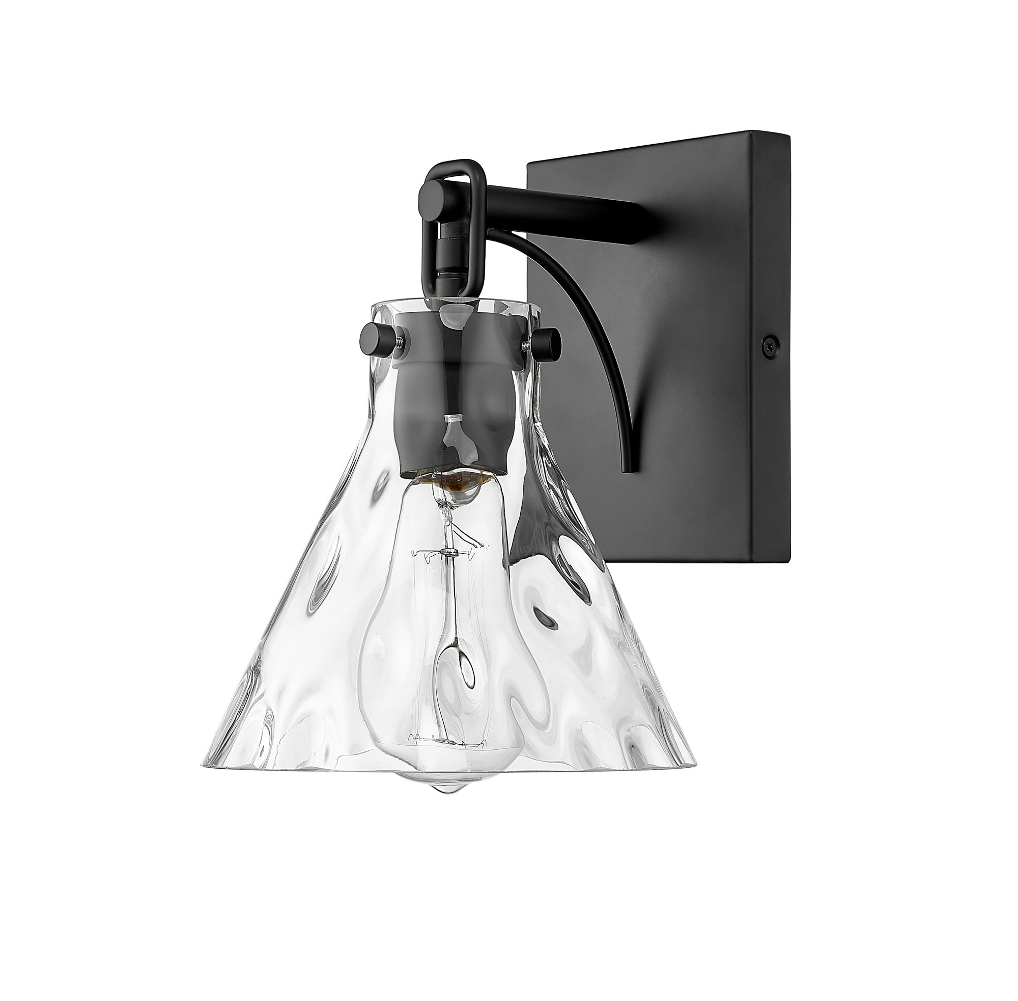 Image 2 Millennium Lighting Barlon 1-Light 9.25in Tall Matte Black Wall Sconce more views