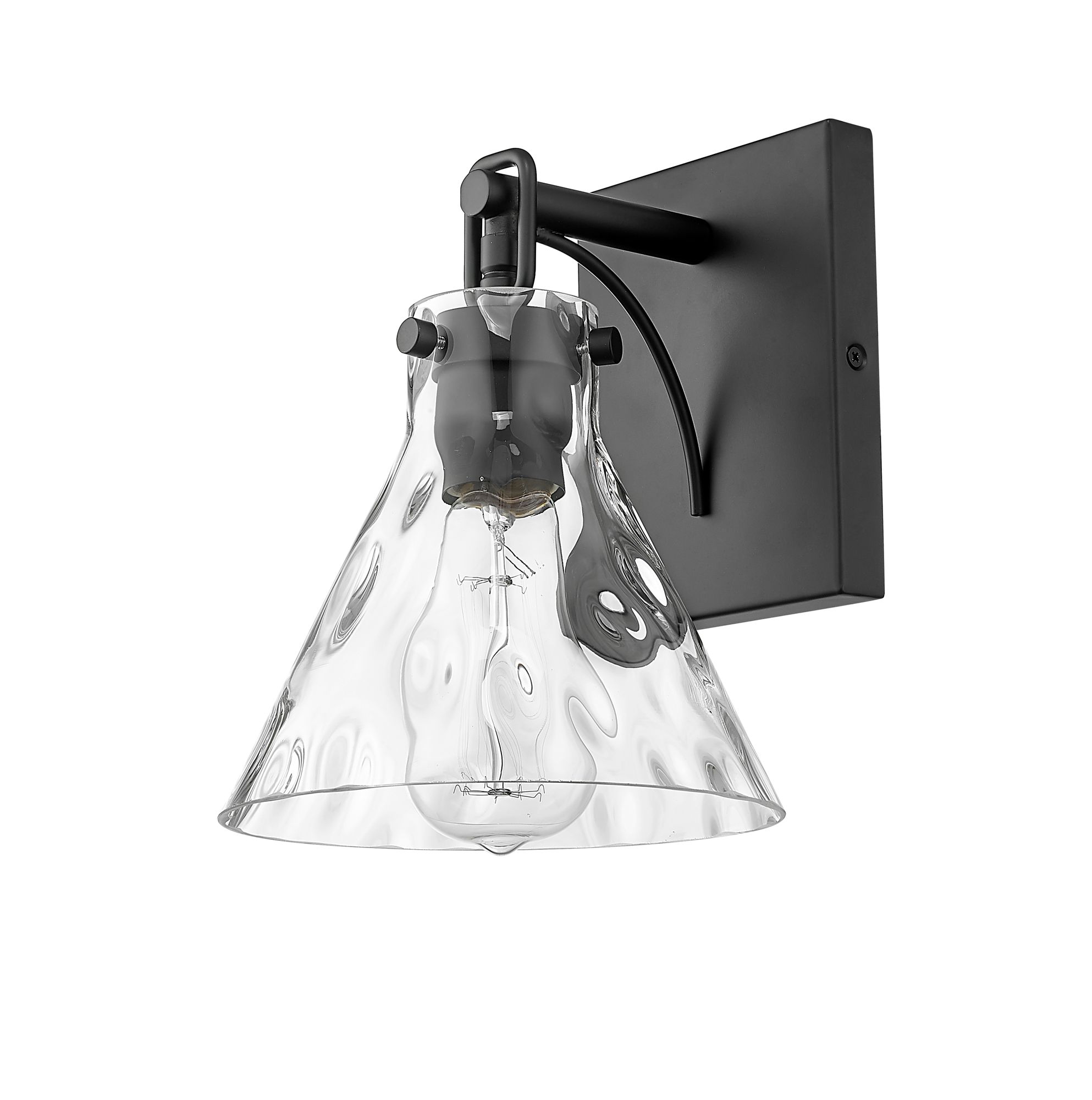 Image 3 Millennium Lighting Barlon 1-Light 9.25in Tall Matte Black Wall Sconce more views