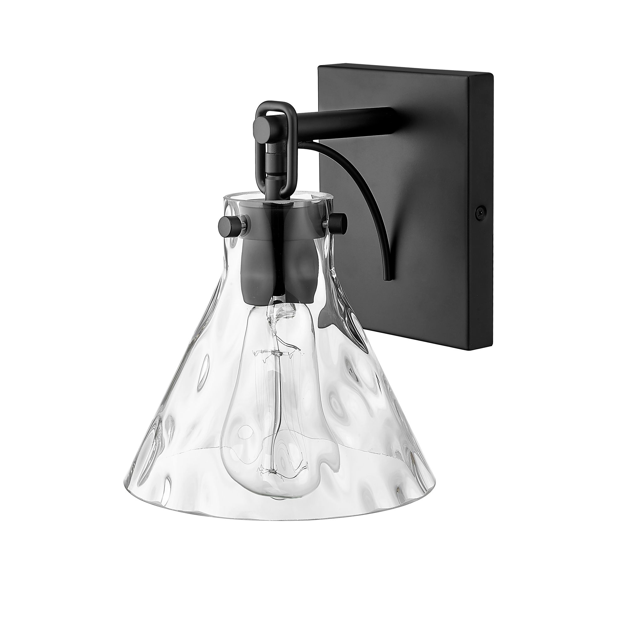 Image 4 Millennium Lighting Barlon 1-Light 9.25in Tall Matte Black Wall Sconce more views