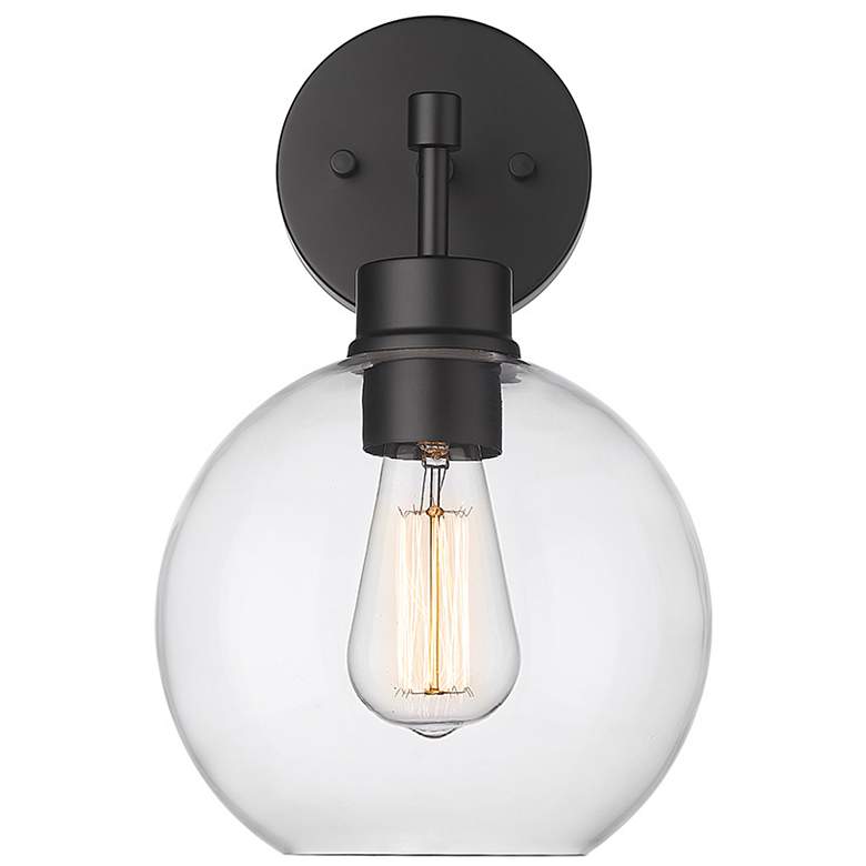 Image 1 Millennium Lighting Basin 1 Light Outdoor Wall Sconce Powder Coat Black