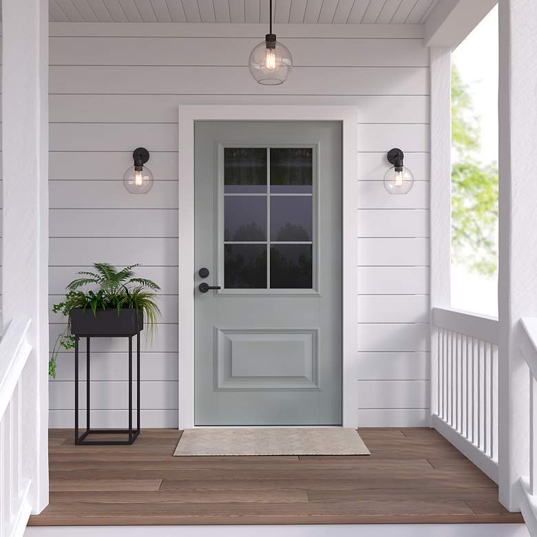 Image 3 Millennium Lighting Basin 1 Light Outdoor Wall Sconce Powder Coat Black more views