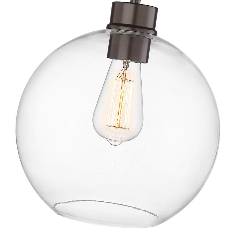 Image 2 Millennium Lighting Basin 10" Bronze and Glass Globe Mini Pendant more views