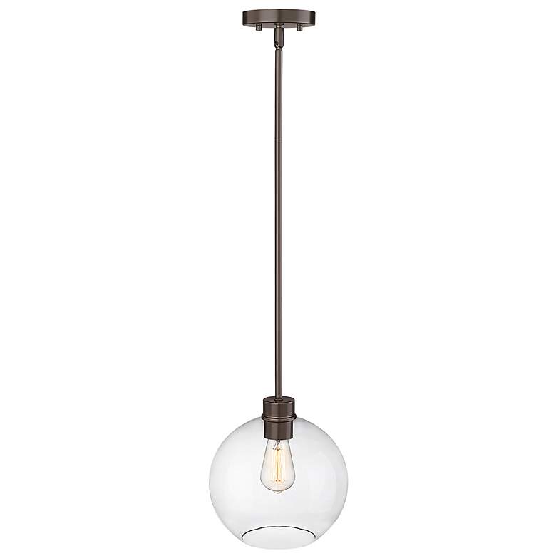 Image 4 Millennium Lighting Basin 10" Bronze and Glass Globe Mini Pendant more views