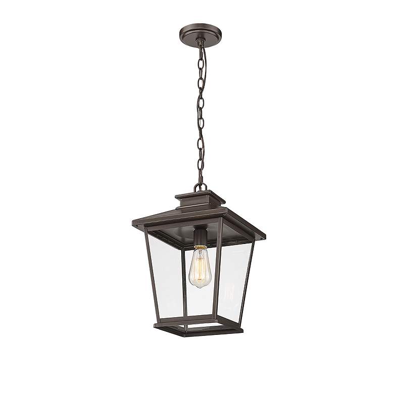 Image 3 Millennium Lighting Bellmon 1 Light Outdoor Pendant in Powder Coat Bronze more views