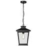 1_Millennium Lighting Bellmon 1 Light Outdoor Pendant Powder Coat Black