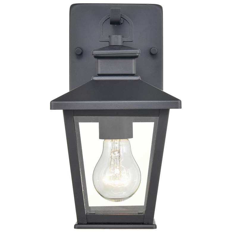 Image 1 Millennium Lighting Bellmon 10" High 1-Light Black Outdoor Wall Sconce