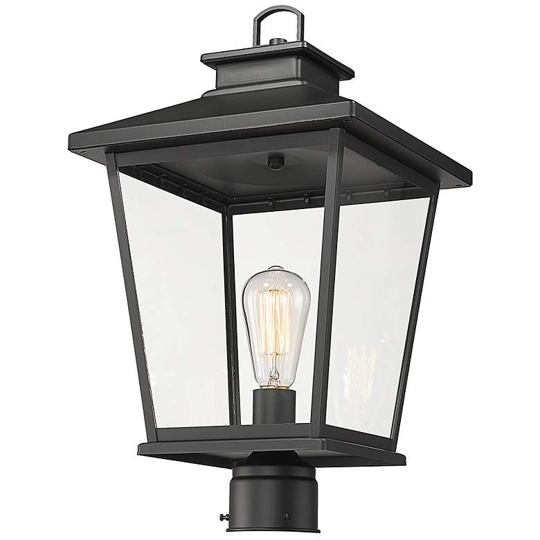 Image 4 Millennium Lighting Bellmon 19" Black Finish Outdoor Post Lantern more views