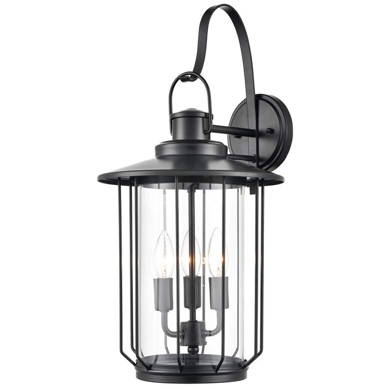 Image 1 Millennium Lighting Belvoir 3 Light Outdoor Wall Sconce Powder Coat Black