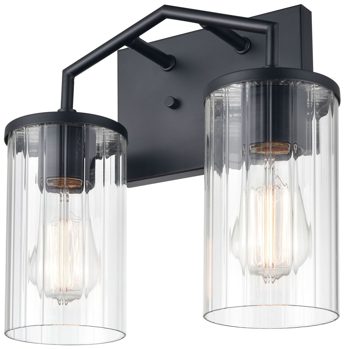 Image 2 Millennium Lighting Beverlly 2 Light Vanity Fixture in Matte Black more views