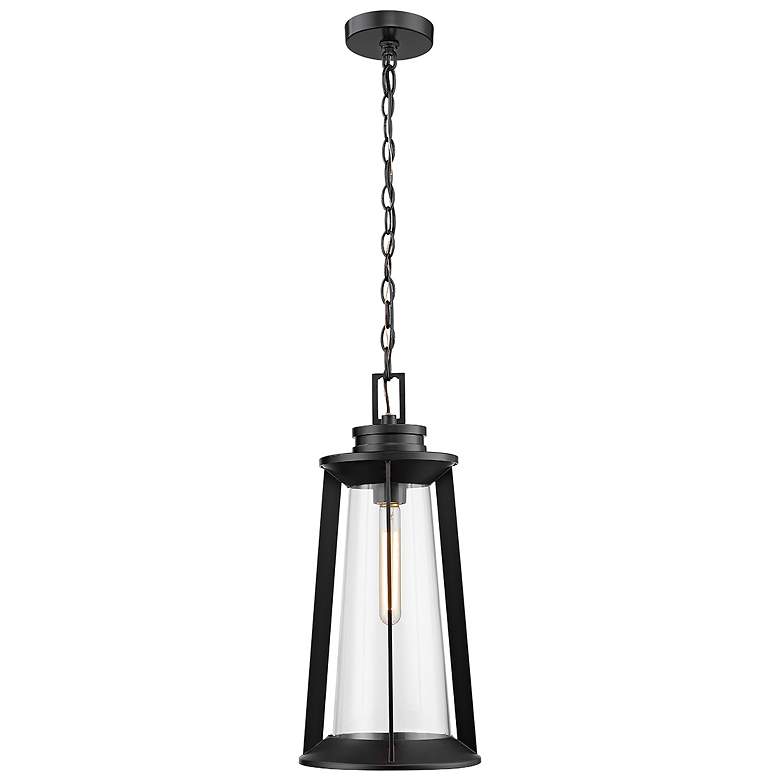 Image 1 Millennium Lighting Bolling 1 Light Outdoor Pendant in Powder Coat Black