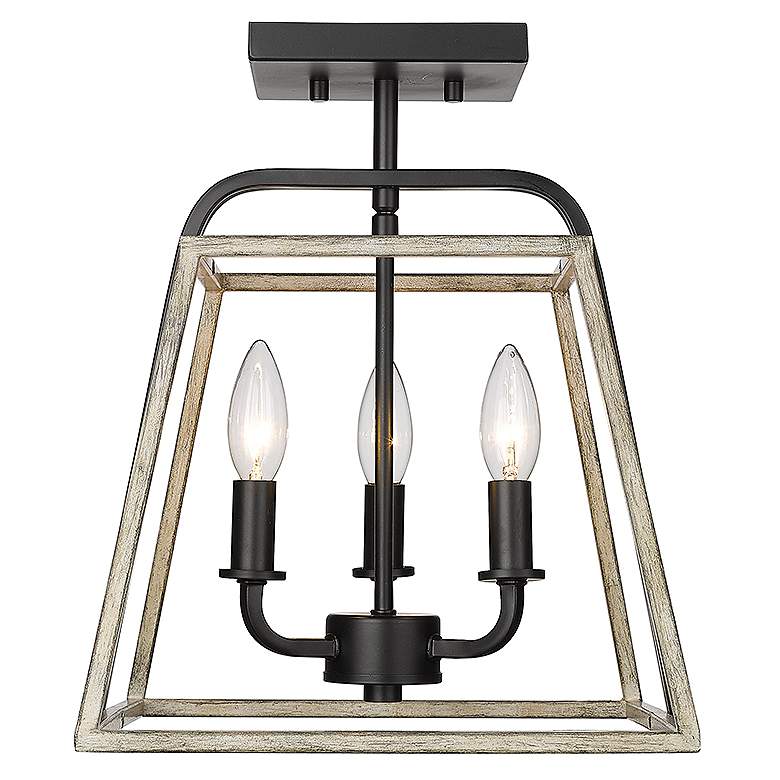 Image 1 Millennium Lighting Bonnie 3 Light Semi-Flush Mount Matte Black