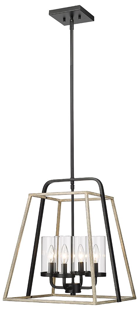 Image 2 Millennium Lighting Bonnie 4 Light Pendant Fixture Black more views