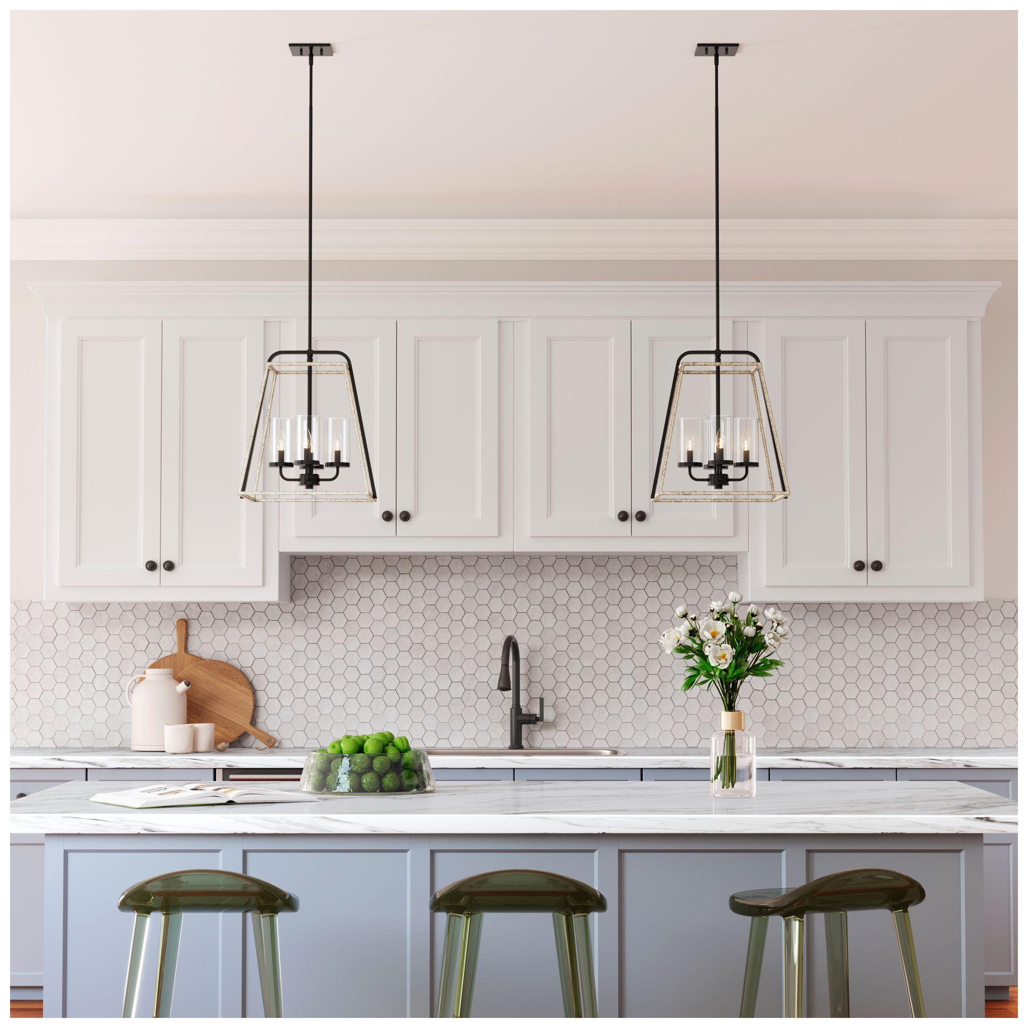 Image 5 Millennium Lighting Bonnie 4 Light Pendant Fixture Black more views