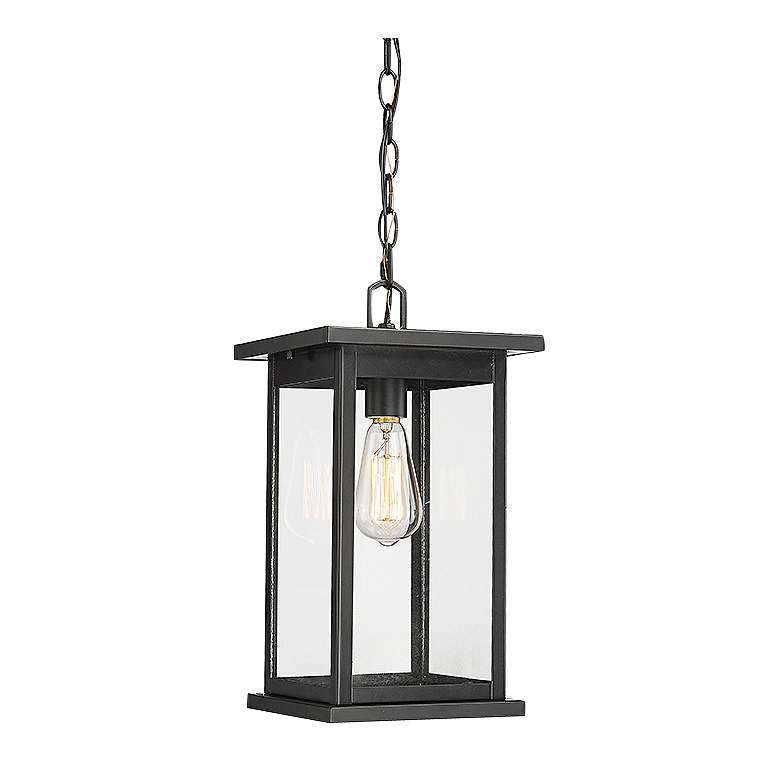 Image 2 Millennium Lighting Bowton 1 Light Outdoor Pendant in Powder Coat Black