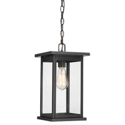 Millennium Lighting Bowton 1 Light Outdoor Pendant in Powder Coat Black