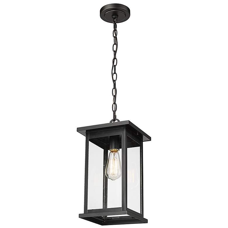 Image 4 Millennium Lighting Bowton 1 Light Outdoor Pendant in Powder Coat Black more views