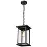 4_Millennium Lighting Bowton 1 Light Outdoor Pendant in Powder Coat Black more views
