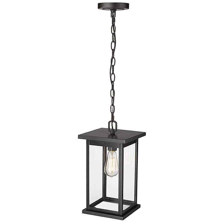 Image 5 Millennium Lighting Bowton 1 Light Outdoor Pendant in Powder Coat Black more views