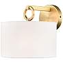 1_Millennium Lighting Braxstan 9 1/2" High Brass and Linen Wall Sconce
