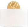 2_Millennium Lighting Braxstan 9 1/2" High Brass and Linen Wall Sconce more views