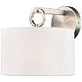 1_Millennium Lighting Braxstan 9 1/2" High Nickel and Linen Wall Sconce