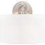 2_Millennium Lighting Braxstan 9 1/2" High Nickel and Linen Wall Sconce more views