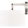 3_Millennium Lighting Braxstan 9 1/2" High Nickel and Linen Wall Sconce more views
