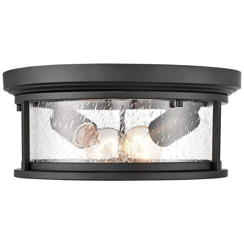 Image 1 Millennium Lighting Bresley 2 Light Outdoor Flush Mount Black