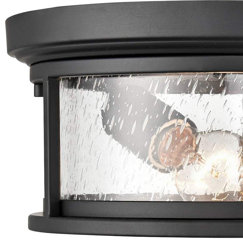 Image 2 Millennium Lighting Bresley 2 Light Outdoor Flush Mount Black more views