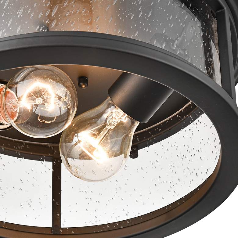 Image 3 Millennium Lighting Bresley 2 Light Outdoor Flush Mount Black more views