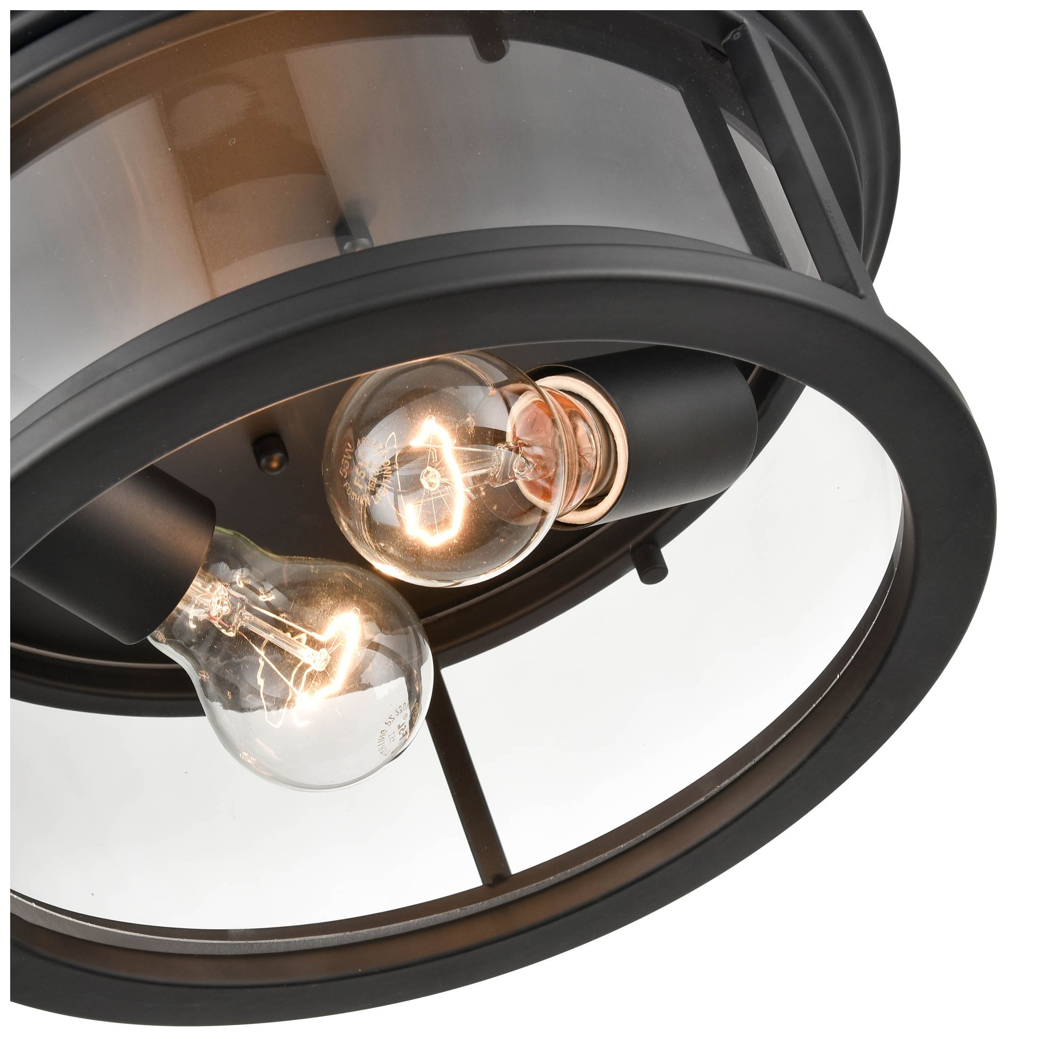 Image 2 Millennium Lighting Bresley 2 Light Outdoor Flush Mount Black more views