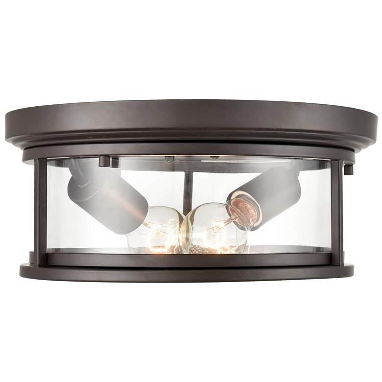 Image 1 Millennium Lighting Bresley 2 Light Outdoor Flush Mount Bronze