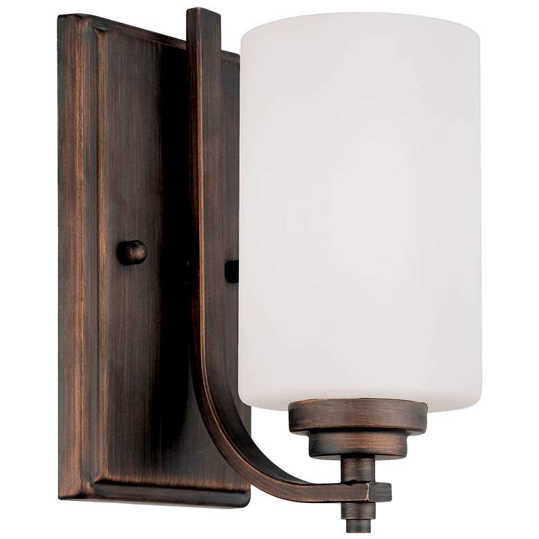 Image 1 Millennium Lighting Bristo 1-Light Indoor Wall Sconce in Satin Nickel