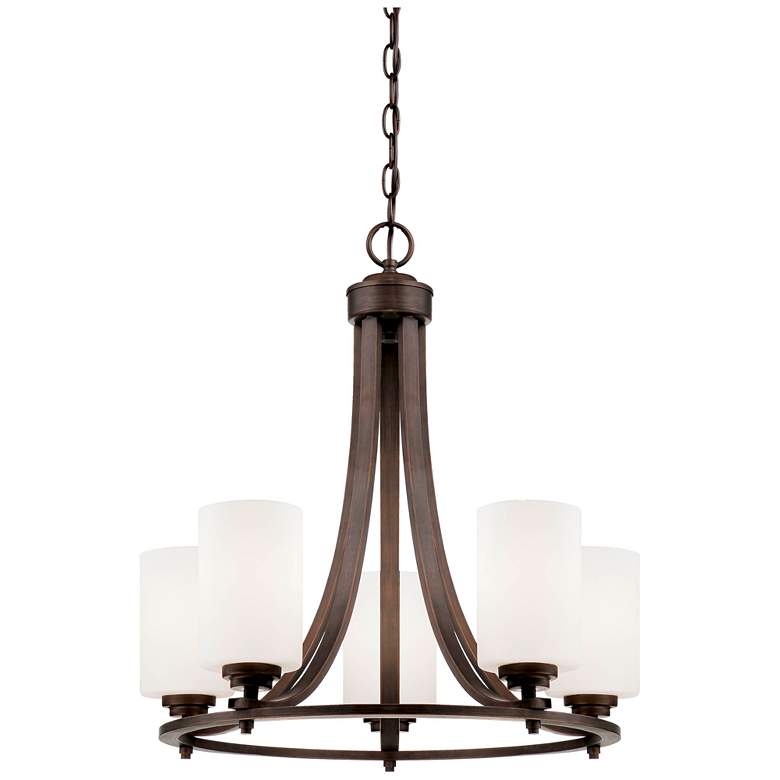 Image 1 Millennium Lighting Bristo 5-Light Chandelier in Rubbed Bronze