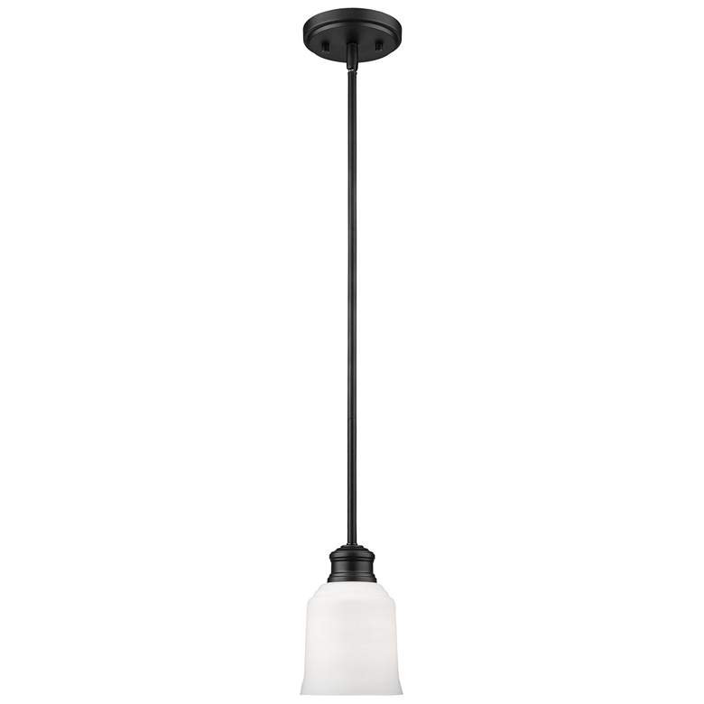Image 1 Millennium Lighting Burbank 1 Light Mini-Pendant Fixture in Matte Black