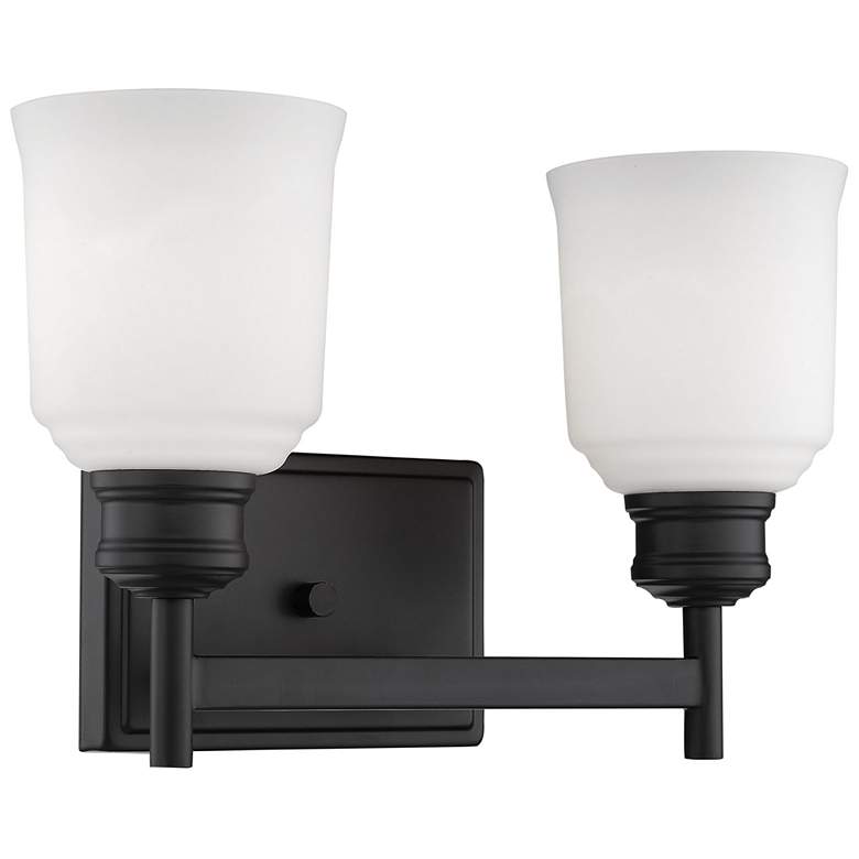 Image 1 Millennium Lighting Burbank 2-Light Vanity Light in Matte Black