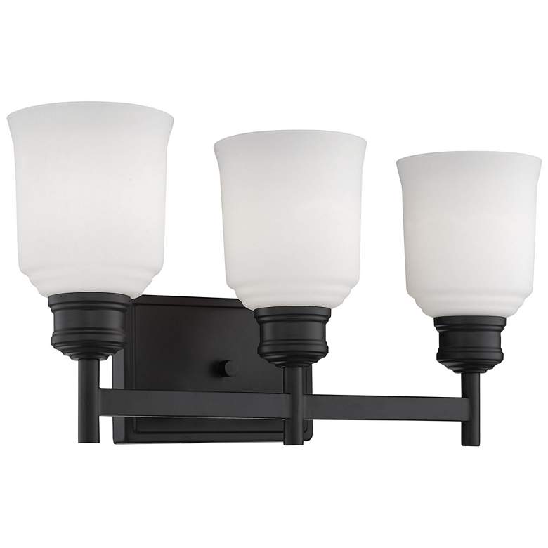 Image 1 Millennium Lighting Burbank 3-Light Vanity Light in Matte Black
