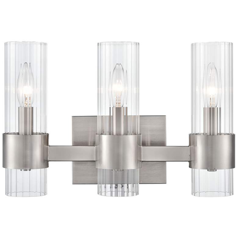 Image 1 Millennium Lighting Caberton 3 Light Vanity Fixture in Brushed Nickel