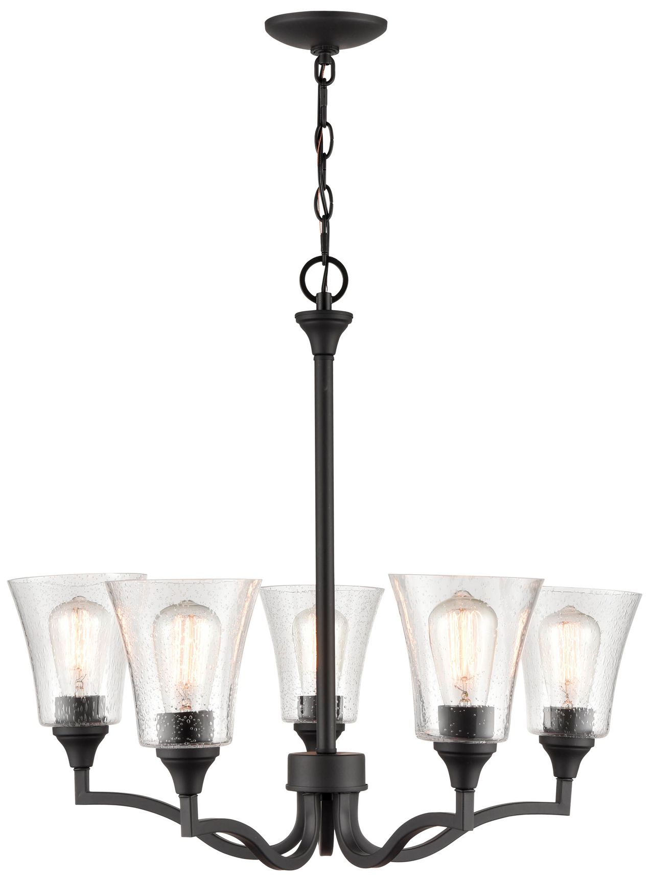 Millennium Lighting Caily 5 Light Chandelier in Matte Black