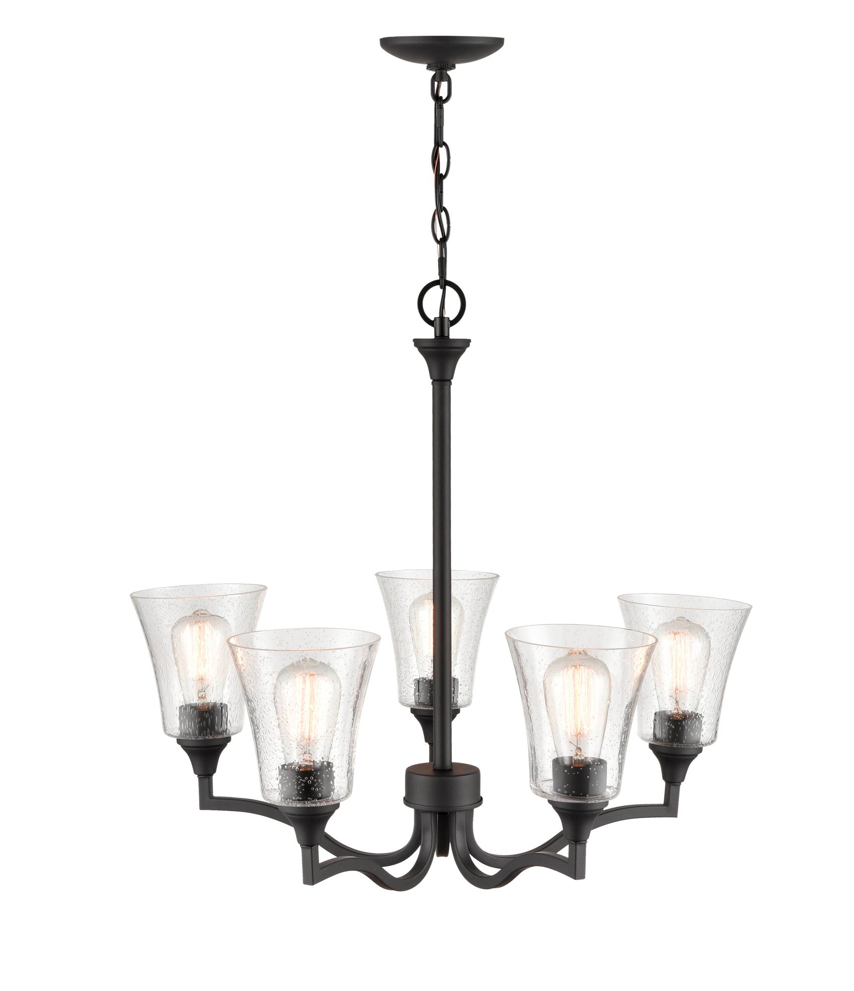 Image 3 Millennium Lighting Caily 5 Light Chandelier in Matte Black more views