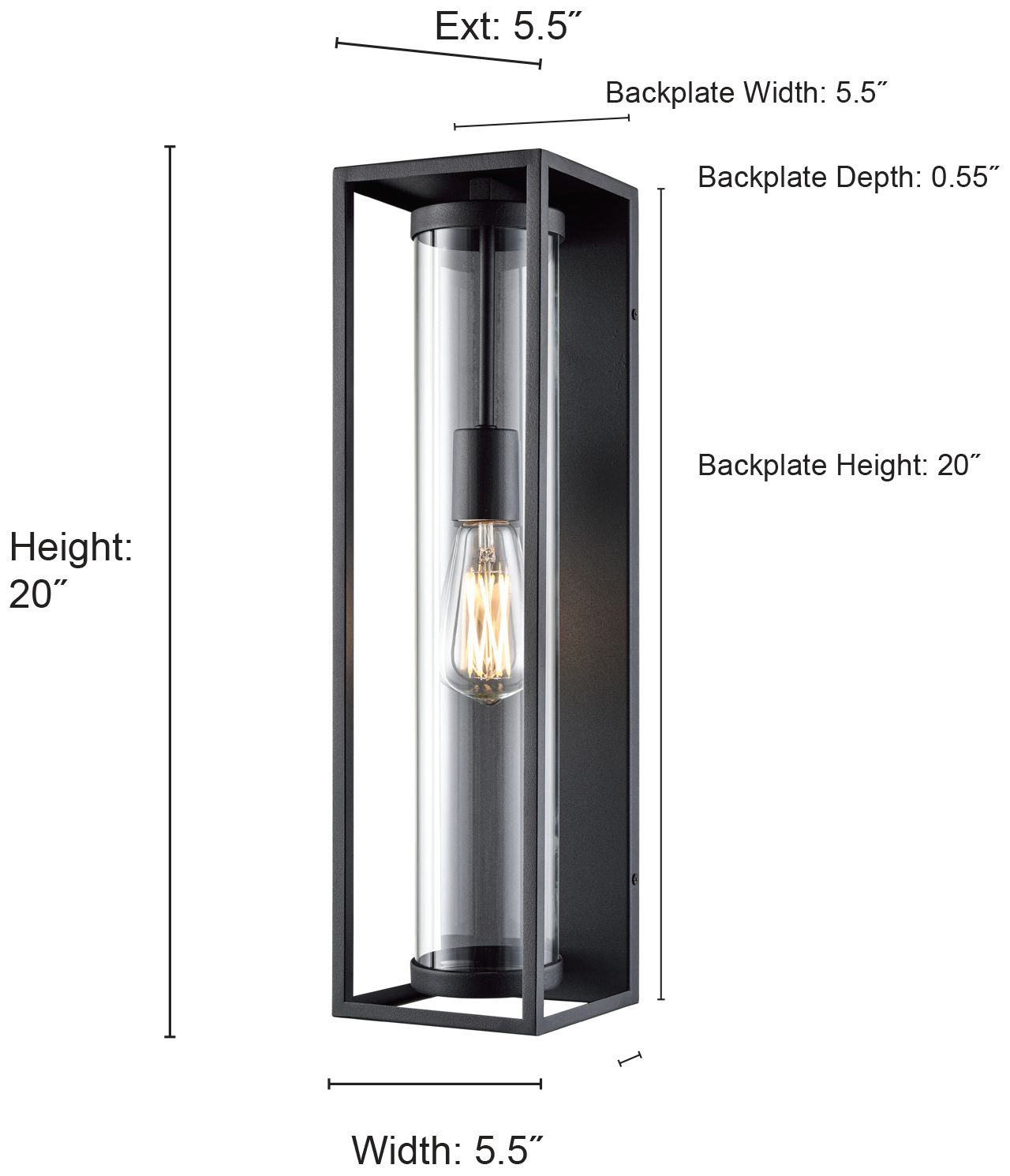 Image 2 Millennium Lighting Caleb 1-Light Outdoor Wall Sconce in Textured Black more views