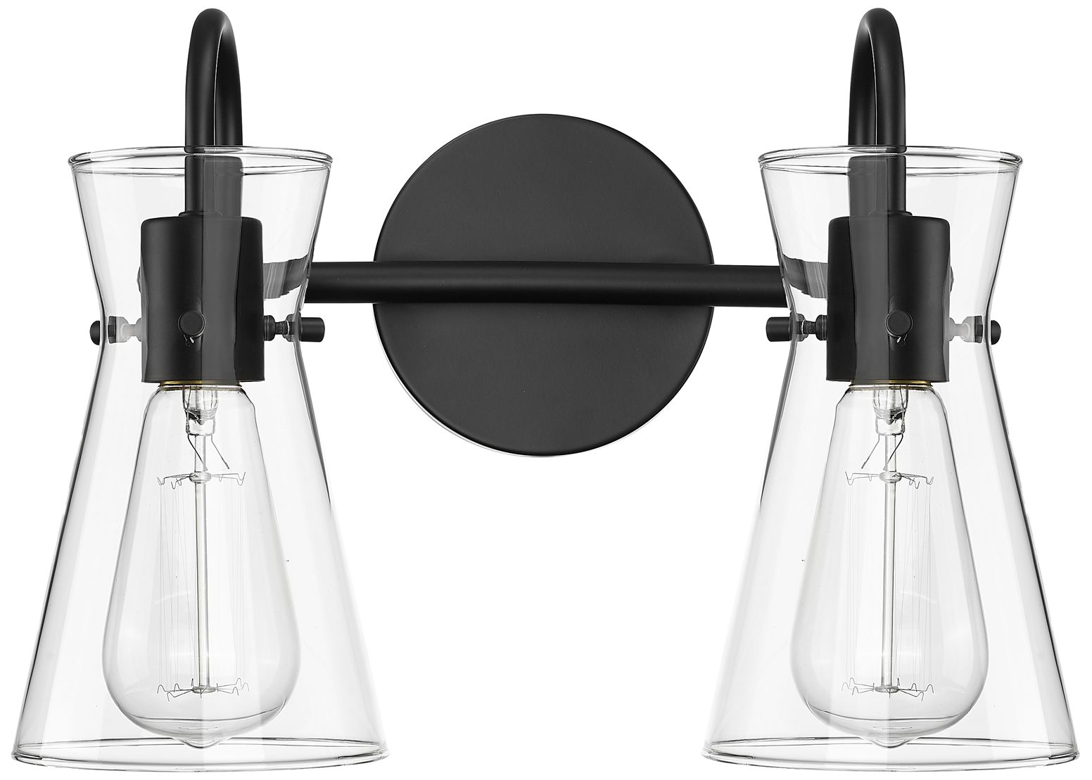 Millennium Lighting Camellia 2-Light Matte Black Bathroom Vanity