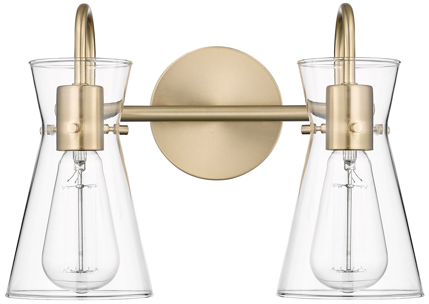 Millennium Lighting Camellia 2-Light Modern Gold Bathroom Vanity
